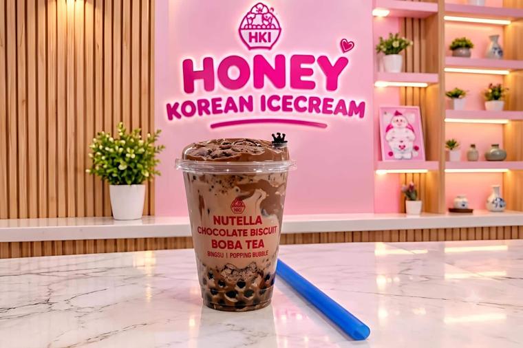 Nutella chocolate biscuit boba